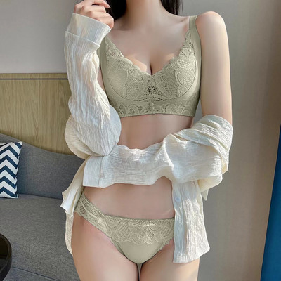 Nouă lenjerie sexy fără cusături Costum de lenjerie intima confortabilă Seturi de sutien Sutiene fără fir Tank Top Set de sutien Push Up 6 culori uni S-Xl