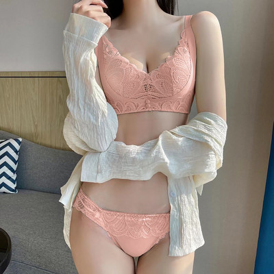 Nouă lenjerie sexy fără cusături Costum de lenjerie intima confortabilă Seturi de sutien Sutiene fără fir Tank Top Set de sutien Push Up 6 culori uni S-Xl