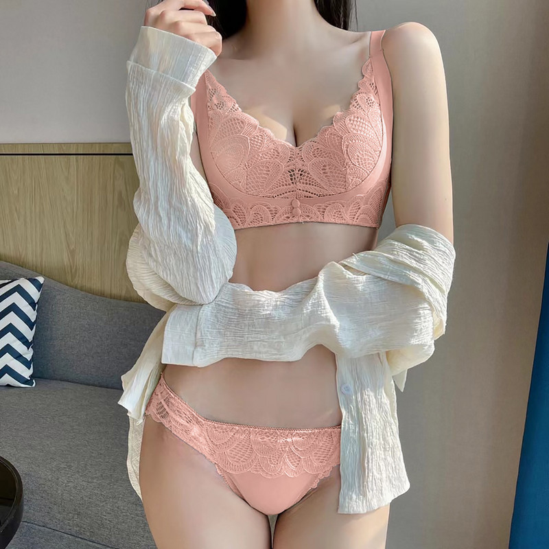 Nouă lenjerie sexy fără cusături Costum de lenjerie intima confortabilă Seturi de sutien Sutiene fără fir Tank Top Set de sutien Push Up 6 culori uni S-Xl