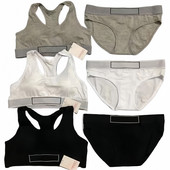 S-XL Sexy Woman Lenjerie Letter Logo Set Sutien Moale și Thong Lenjerie Sport Fără Cusături Vestă Spate Slip Chiloți