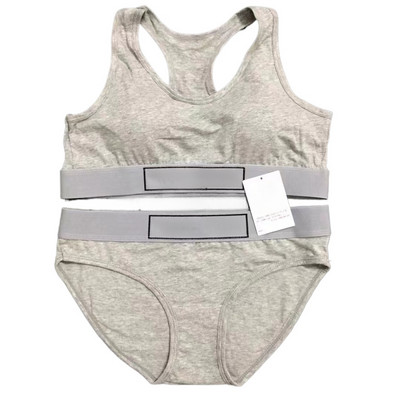 S-XL Sexy Woman Lenjerie Letter Logo Set Sutien Moale și Thong Lenjerie Sport Fără Cusături Vestă Spate Slip Chiloți