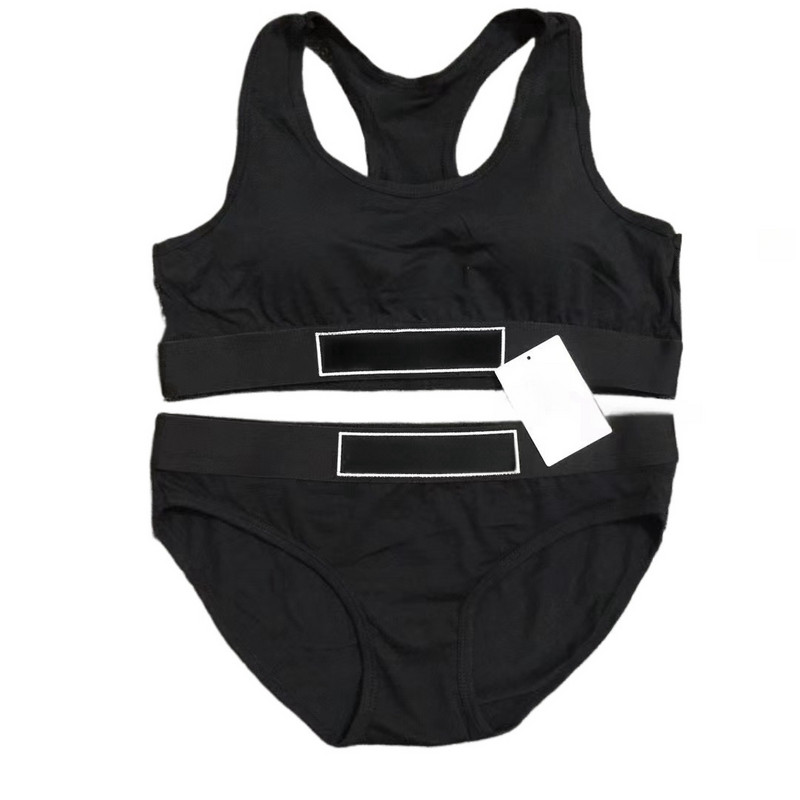 S-XL Sexy Woman Lenjerie Letter Logo Set Sutien Moale și Thong Lenjerie Sport Fără Cusături Vestă Spate Slip Chiloți