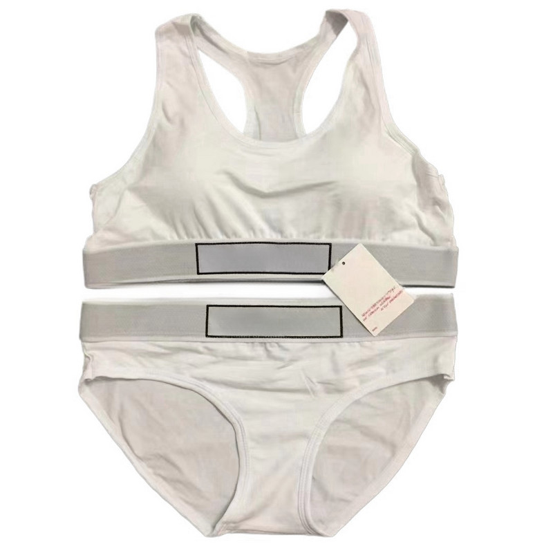 S-XL Sexy Woman Lenjerie Letter Logo Set Sutien Moale și Thong Lenjerie Sport Fără Cusături Vestă Spate Slip Chiloți