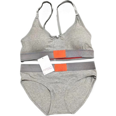 S-XL seksīga sieviešu apakšveļa ar logotipu, mīksts krūšturis un siksnu komplekts sporta apakšveļa bezšuvju modes muguras veste apakšbiksītes