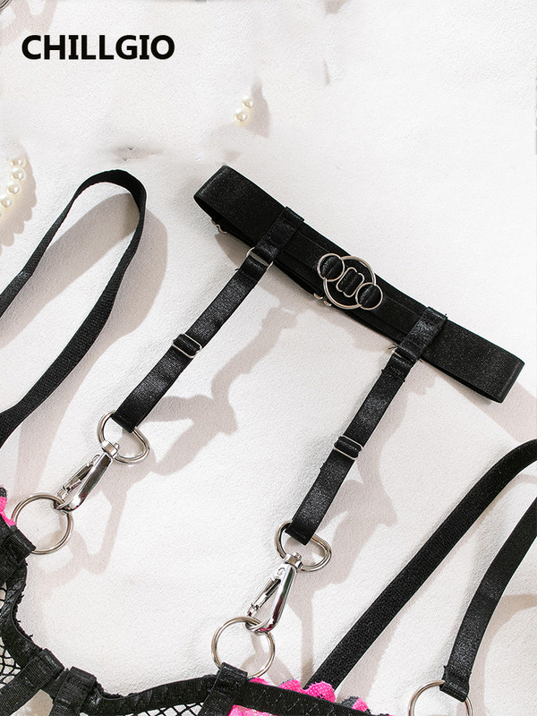 CHILLGIO női nyomtatott hálós melltartó öltönyök divatos áttetsző erotikus intim fehérnemű Alkalmi ins Vintage szexi push up fehérnemű szettek