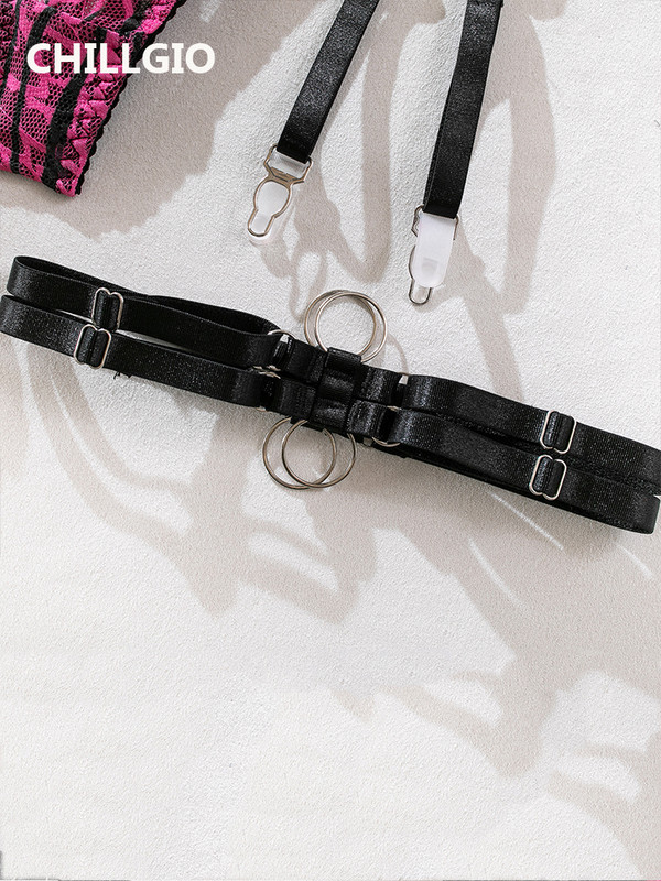 CHILLGIO női nyomtatott hálós melltartó öltönyök divatos áttetsző erotikus intim fehérnemű Alkalmi ins Vintage szexi push up fehérnemű szettek