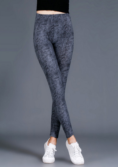 Lady Sporting Vékony, Magas derekú Fitness Legging Női Nyári Elasztikus Faux Farmer Női Push Up Legging