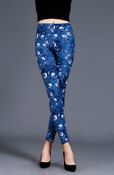 Lady Sporting Vékony, Magas derekú Fitness Legging Női Nyári Elasztikus Faux Farmer Női Push Up Legging