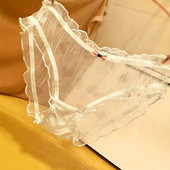 1db átlátszó szexi csipkebugyi női új bugyi fehérnemű nyári lányok tiszta pamut lépésbetét vékony