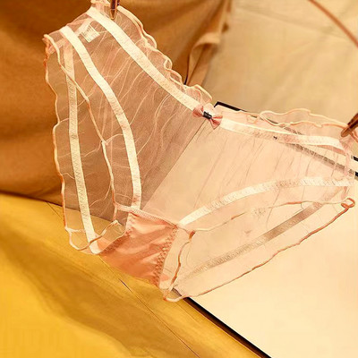 1db átlátszó szexi csipkebugyi női új bugyi fehérnemű nyári lányok tiszta pamut lépésbetét vékony