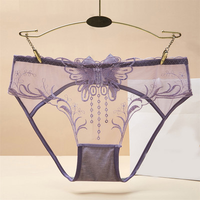 Apakšveļa Siksnas ar zemu vidukli Tīkla biksītes Masīvas kokvilnas kājstarpes apakšveļa ar tauriņu izšūtām biksītēm Seksīga apakšveļa smalkām sievietēm