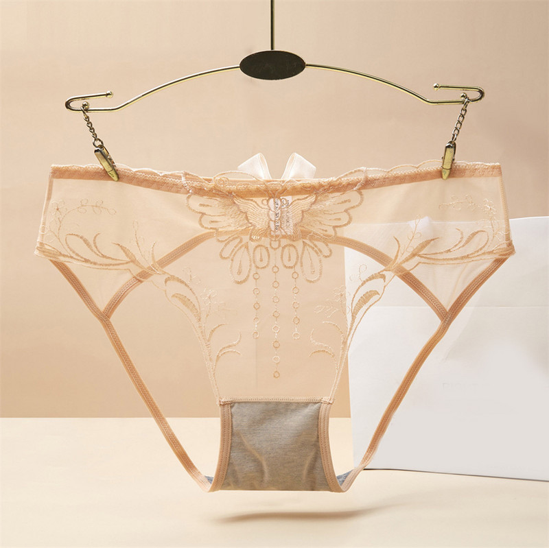 Apakšveļa Siksnas ar zemu vidukli Tīkla biksītes Masīvas kokvilnas kājstarpes apakšveļa ar tauriņu izšūtām biksītēm Seksīga apakšveļa smalkām sievietēm