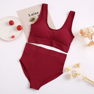 Set de lenjerie de corp fără cusături Set de topuri Set de chiloți Costum de lenjerie fără fir pentru femei Sutiene căptușite S-XL Bralette fără spate Lenjerie