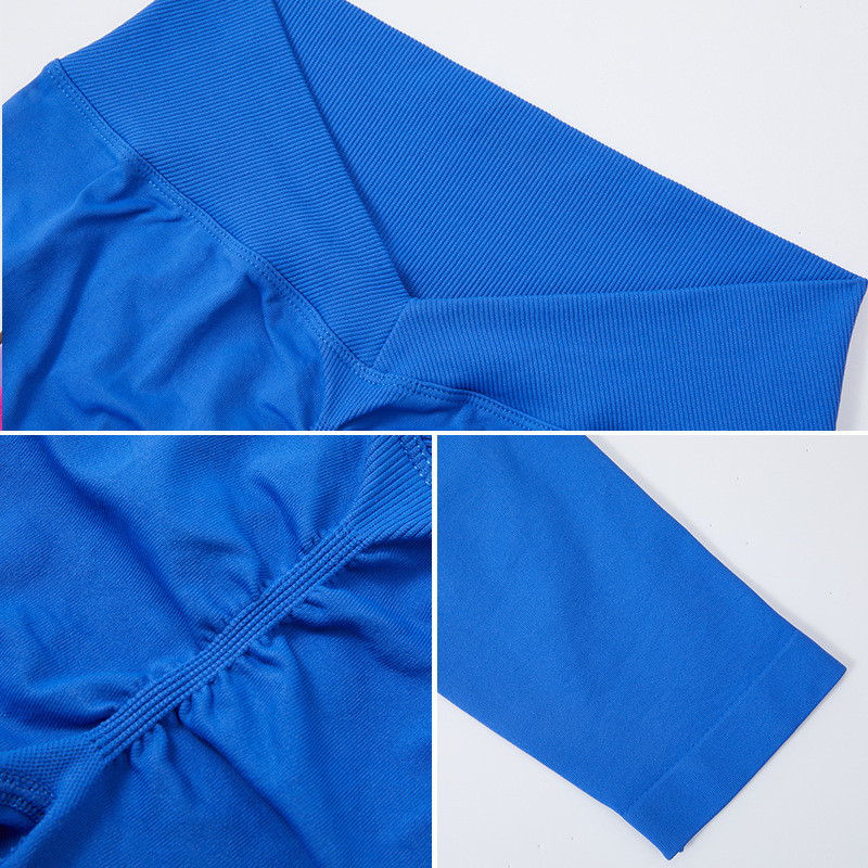 Sieviešu bezšuvju Scrunch Butt Fitness Sporta legingi bez kamieļa pirksta V muguras jogas bikses sievietēm