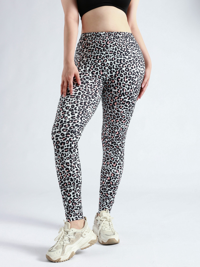 Sieviešu sporta Leopard Print Full Print Legingi Elastīgas bikses Ikdienas Ērtas Pieguļošas bikses