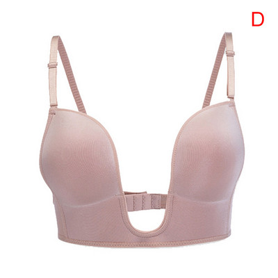 Duboki duboki grudnjak u obliku slova U, podižući niske leđa, grudnjak bez žica Žensko donje rublje