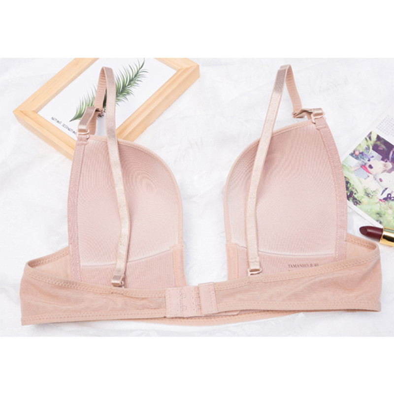 Duboki duboki grudnjak u obliku slova U, podižući niske leđa, grudnjak bez žica Žensko donje rublje