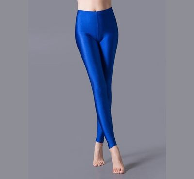 Női Fényes nadrágos nadrágok Hot Selling Leggings Egyszínű Fluoreszkáló Spandex Elasztic Alkalmi nadrágok Fényes Legging