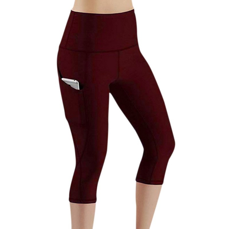 Női divat Sport leggings magas derekú Push Up zsebbel Női nadrágok Fitness Gym Leggings Női edzés jóganadrágok