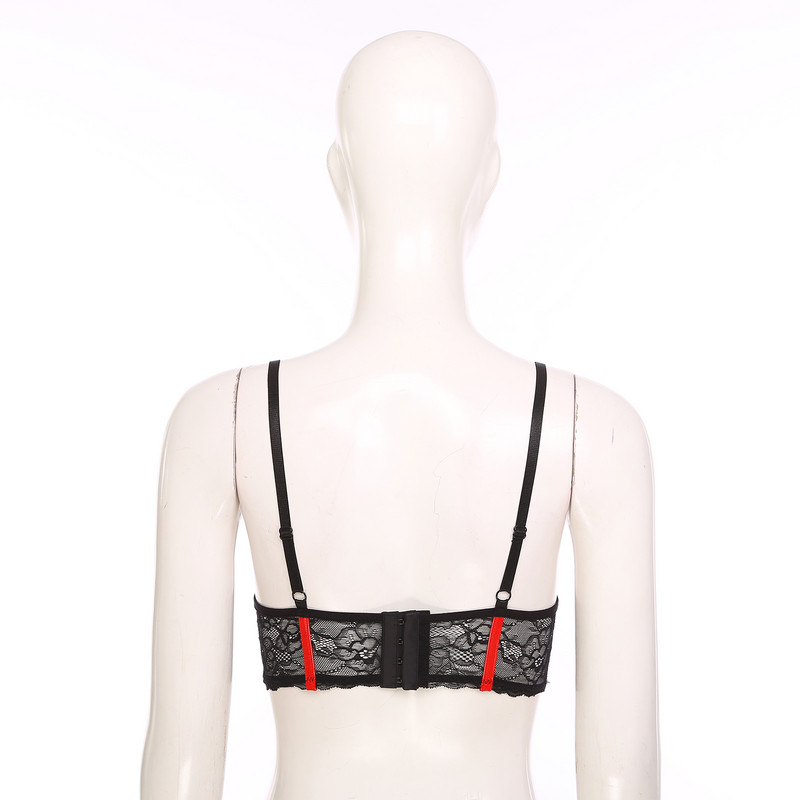 Ženski čipkasti grudnjak s 1/3 košarice Lakirana koža, podesive naramenice s žicom, cvjetni grudnjak Donje rublje Poklon za medeni mjesec