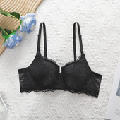 Thin Cup Gathering Seksuali nėriniuota liemenėlė su reguliuojamu plieniniu ratlankiu liemenėlė moteriška apatinis trikotažas, neslystantis, pilnas kaušelis, smūgiams atsparios liemenėlės Para Muje