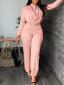 Cămașă cu mânecă lungă sexy cu talie dezactivată, pantaloni, damă de birou, primăvară, modă, pantaloni uni, eleganti, set în două piese, ținută pentru femei 2024