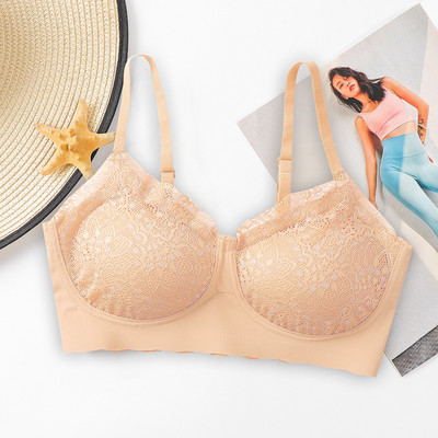 Gypsophila Latex melltartó női fehérnemű Gather melltartó szexi Lace Sling Beauty Back Seamless Bralette