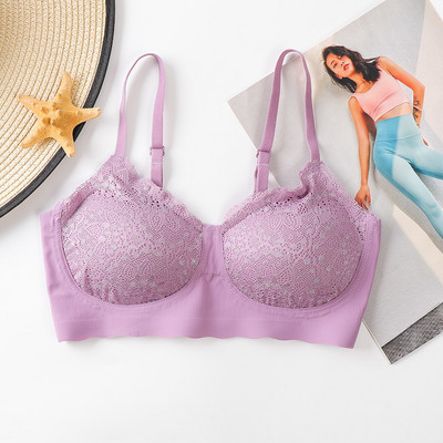 Gypsophila Latex melltartó női fehérnemű Gather melltartó szexi Lace Sling Beauty Back Seamless Bralette