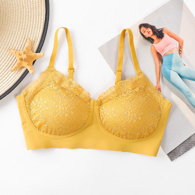 Gypsophila Latex melltartó női fehérnemű Gather melltartó szexi Lace Sling Beauty Back Seamless Bralette