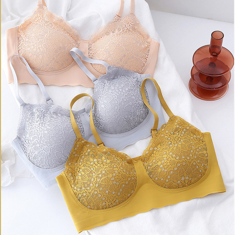 Gypsophila Latex melltartó női fehérnemű Gather melltartó szexi Lace Sling Beauty Back Seamless Bralette