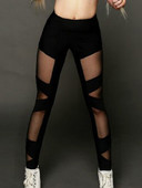 Naised Joogapüksid Spordipüksid Sidemevõrk Jõusaal Seksikad säärised Kõrge vöökohaga Must Push Up Fitnesspüksid Naiste säärised