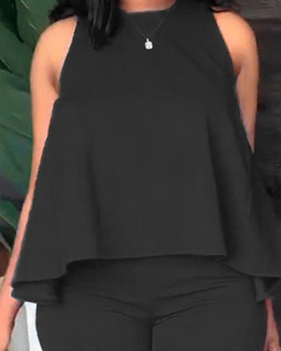 Elegantiški moteriški marškinėliai + šortai, 2 dalių komplektai 2023 m. vasaros mados stilius, kietos berankovės kelnės Kelnės Moteriškas kostiumas S-XXXL