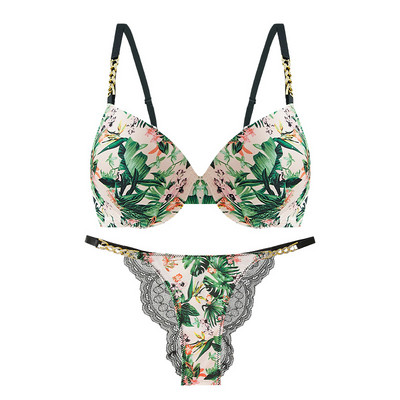 Rhinestone apakšveļa ar kauliņiem krūšturis un apakšbiksīšu komplekti Sieviešu Push Up Apakšveļa Bezšuvju krūšturis ar izliektu bralette savākšanas lāde