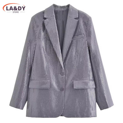 2-osalised komplektid, naiste 2024. aasta moodne litrid, pikkade varrukatega kontorimantel, naiste bleiser ja peopüksid.