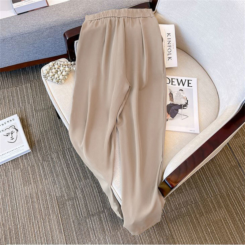 Korea Slim Patchwork Spordidressid Suure varrukatega särk Capris Kõrge vöökohaga ülikond püksid, 2 tükki Komplektid vabaaja rõivad