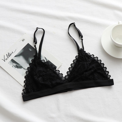 2tk Seksikas naise rinnahoidja ja aluspükstega pitsrinnahoidja, juhtmevaba Bralette naistepesu, õmblusteta polsterdamata läbipaistev rinnahoidja rinnahoidja komplekt