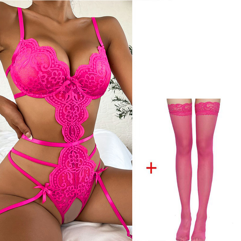 Pitsist Babydoll Erotic Rinnahoidja Stringid Sukapaelad Naiste pesu Seksikas aluspesu komplekt Porno seks Kostüümid Läbipaistvad rinnahoidjad aluspüksid