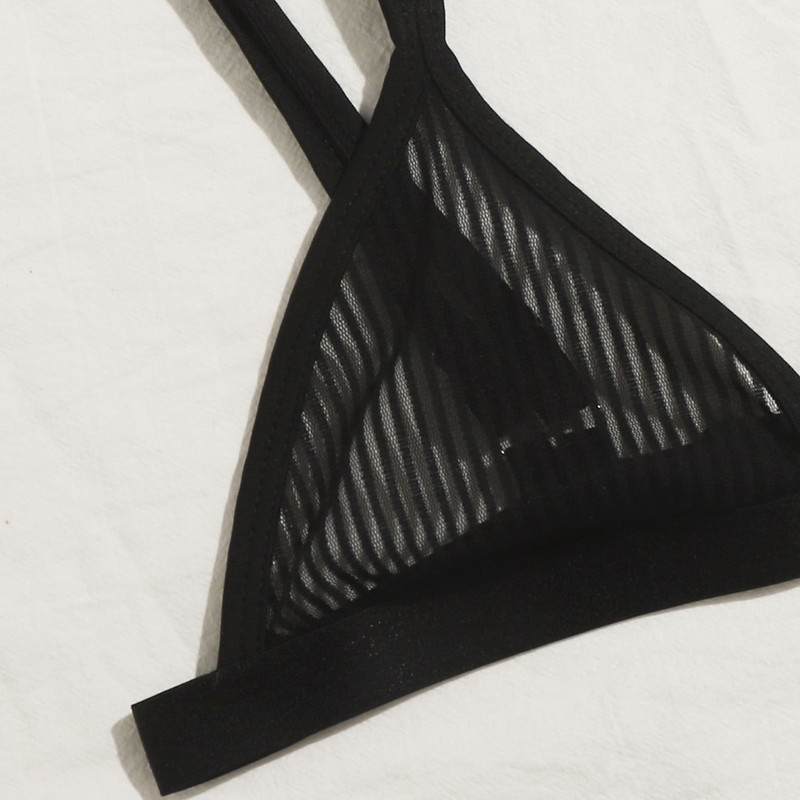 Jednobojni ženski grudnjak, komplet donjeg rublja od 2 komada, dvodijelni ženski grudnjak s tankim naramenicama + komplet bešavnih gaćica