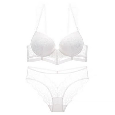 Új francia szexi csipke összehúzó felső támasztó melltartó Női fehérnemű lány melltartó felső vékony alsó vastag melltartó szett