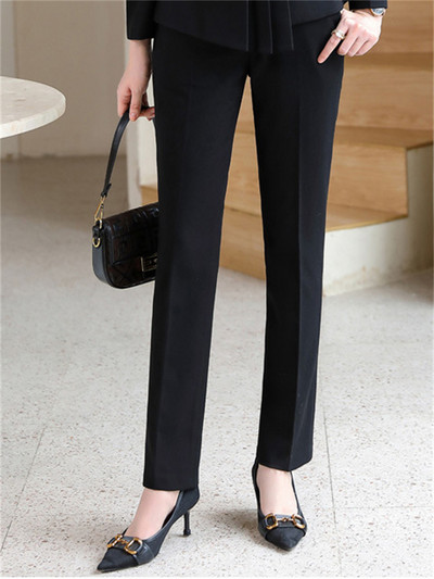 Yitimuceng Sieviešu biroja sieviešu bikškostīmi divdaļīgs komplekts asimetrisks, garām piedurknēm, tievs formāls žakete uzvalki ar augstu jostasvietu