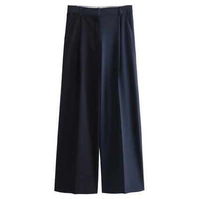 TRAFZA komplektid naistele, mood uus ülikonnakrae, valge ääris, lahtised kärbitud bleiserid + mitmekülgsed laia säärega naiste püksid