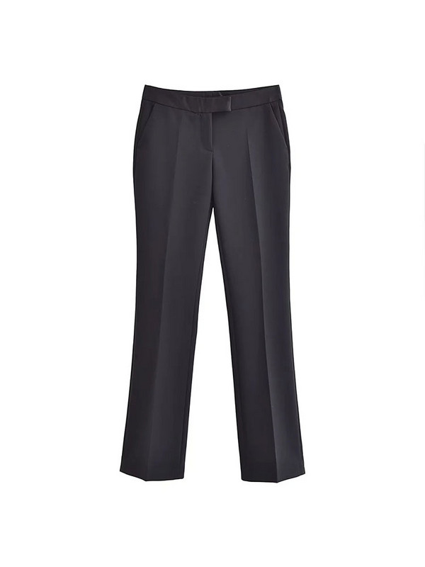 Nlzgmsj TRAF 2024 Naiste pükskostüüm, bleiser, naiste pükskostüüm, must soliidne pidulik jakk, püksid, naiste tööriided, 2-osaline komplekt naistele