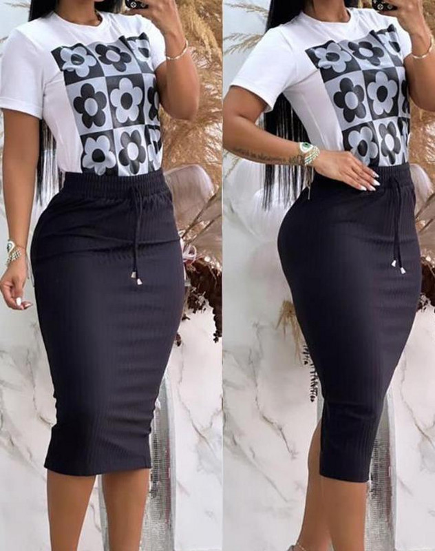 Jauna modes 2023. gada vasaras ikdienas sieviešu divu gabalu komplekti.