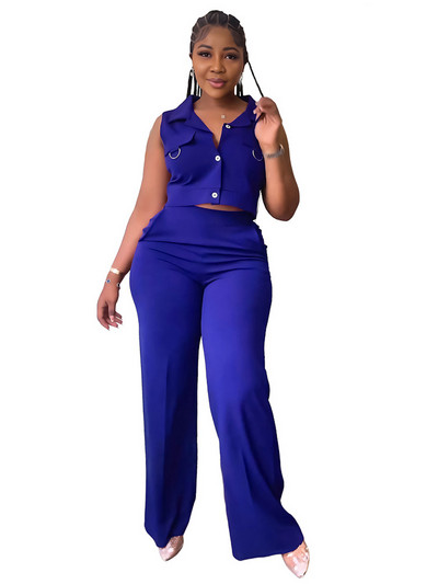 Kaheosaline komplekt naiste suveülikonnale, naiste elegantsed püksid ja pluusikomplekt, uus komplekt, rõivaste hulgimüük