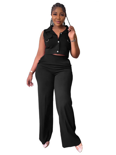 Kaheosaline komplekt naiste suveülikonnale, naiste elegantsed püksid ja pluusikomplekt, uus komplekt, rõivaste hulgimüük