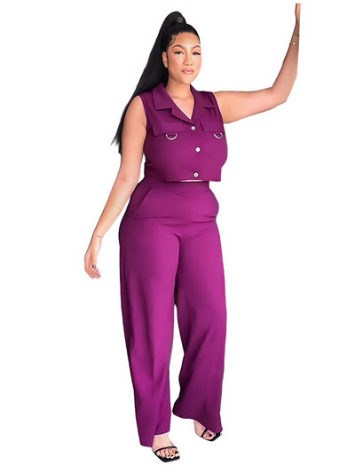 Kaheosaline komplekt naiste suveülikonnale, naiste elegantsed püksid ja pluusikomplekt, uus komplekt, rõivaste hulgimüük