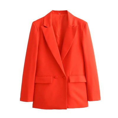 TRAFZA 2024 kevadsuvise kontori daami soliidsed ülikonnad, moodsad sälgud õlgu kehitavad bleiserid + rippuvad kaelavestid + stiilsed pliiatsiga pikad püksid