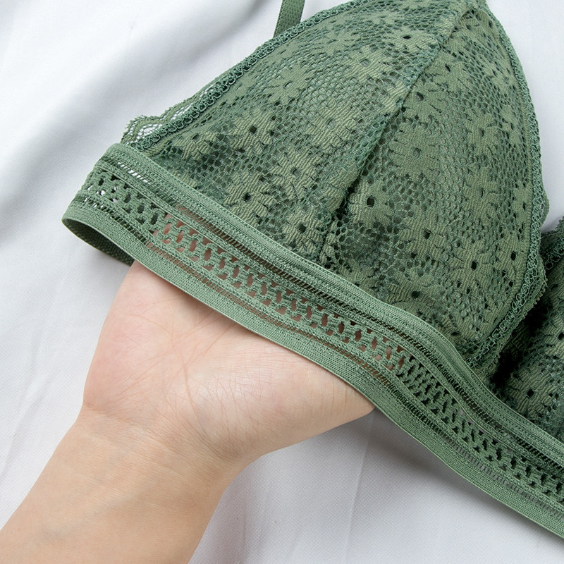 Seksīgs ziedu mežģīņu krūštura tops sievietēm Push Up sieviešu apakšveļa elpojošs Bralette noņemams spilventiņš Plānas modes jauni bezvadu krūšturi