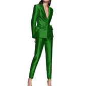 Női egygombos karcsúsított öltöny masnival, parti szmoking, női blézer, kiváló minőségű, 2 db