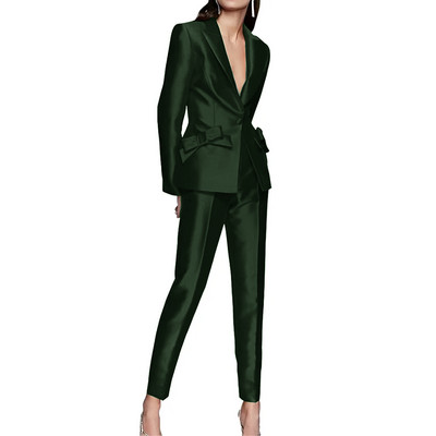 Női egygombos karcsúsított öltöny masnival, parti szmoking, női blézer, kiváló minőségű, 2 db